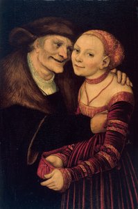 Le couple mal assorti - Lucas the Elder Cranach