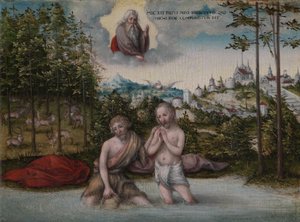 Le Baptême du Christ - Lucas the Elder Cranach