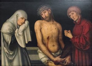 Pietà - Lucas the Elder or Hans (d.1537) Cranach