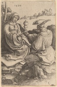 Un Noble et une Dame Assis dans un Paysage - Lucas van Leyden