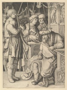 David jouant de la harpe devant Saül