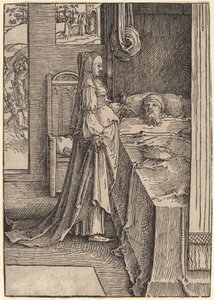 Jézabel promettant la vigne de Naboth au roi Achab - Lucas van Leyden