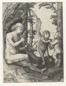 Garçon avec un instrument à vent - Lucas van Leyden