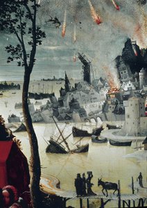 Loth et ses filles (détail de la destruction de Sodome)