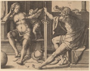 Mars, Vénus et Cupidon - Lucas van Leyden