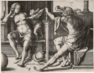 Mars, Vénus et Cupidon - Lucas van Leyden