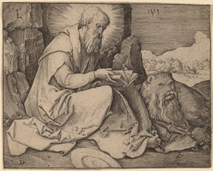 Saint Jérôme dans un paysage