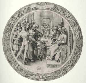 La Passion ronde : Le Christ devant le grand prêtre - Lucas van Leyden