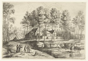Vue du monastère des Capucins à Tervuren