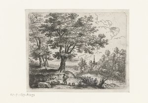 Paysage avec un berger - Lucas van Uden
