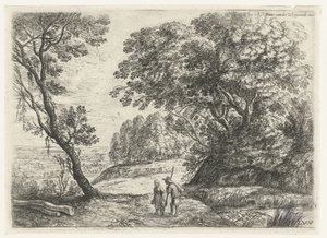 Paysage avec un homme et une femme en conversation
Six paysages (titre de la série)