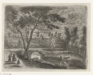 Paysage avec une ruine de pont (série: Petits paysages)