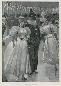 Carnaval de glace au Niagara Hall, Westminster Londres (litho)