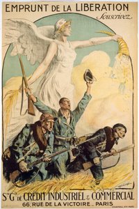 Emprunt de la Libération, Souscrivez, Sté. Gle. de Crédit Industriel & Commercial, pub. Paris, vers 1917 - Lucien Hector Jonas