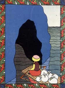 Sinbad le Marin sur son radeau - dans 