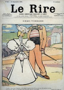 Demi-vierges - dessin de Lucien Marie François Métivet (1863-1930) pour Le Rire du 21 septembre