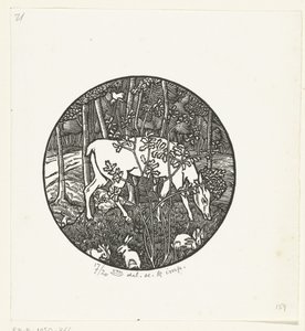 Cerf broutant