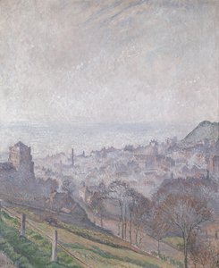 Hastings : Brouillard, soleil et fumée, 1918 - Lucien Pissarro
