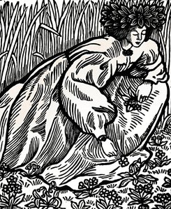 Les Poèmes de Ronsard. Gravure originale sur bois, 1902, 1923