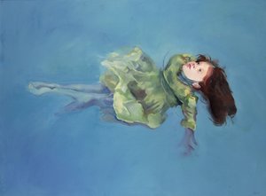 Fille flottante, 2004 (huile sur toile)