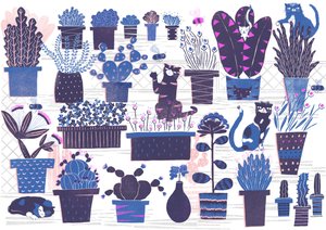 Jardin des chats, 2015 (numérique) - Lucy Banaji