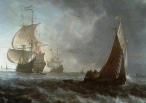 Navires de guerre hollandais - Ludolf Backhuysen