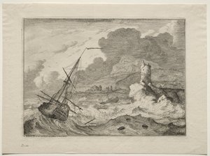 Tempête en mer, 1701