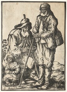 Deux Mendiants et Enfant Lépreux