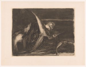 Poissons dans des paniers sur la plage - Ludovic Napoléon Lepic