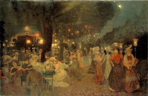Le jardin du Bal Bullier, la nuit