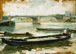 Péniches sur la Seine, Paris