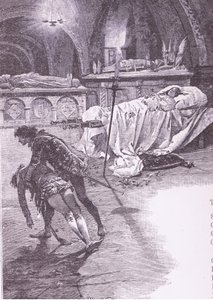 Belle Juliette qui reste avec les anges., illustration de Roméo et Juliette