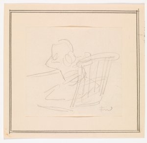Fille de dos assise sur une chaise