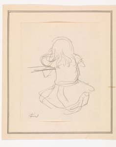 Fille assise de dos - Ludvig Find