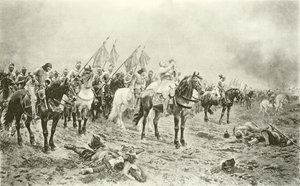 Gustave-Adolphe avant la bataille de Lützen (gravure)
