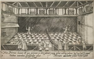Un jeu de tennis réel, vers 1600