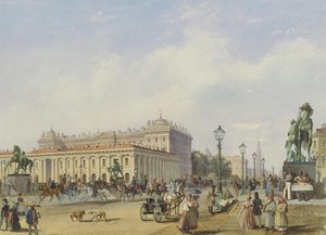 Die Anitschkow-Brücke à Saint-Pétersbourg, 1847