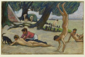 Garçons sur la plage, vers 1895