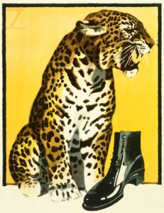 Affiche pour la publicité de chaussures