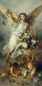 Flore avec putti-paix - Ludwig Knaus
