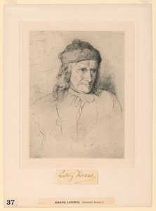 Homme avec un bonnet de fourrure - Ludwig Knaus