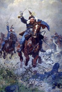 Le colonel Maximilian Ritter von Rodakowski et les 13e uhlans à la bataille de Custoza en 1866, 1908