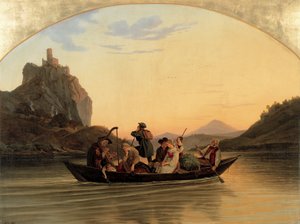 Crossing at Schreckenstein - Ludwig Richter