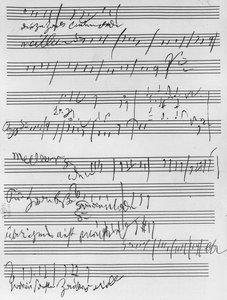 Partition musicale manuscrite (encre sur papier)