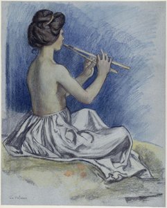 Joueuse de flûte - Ludwig von Hofmann