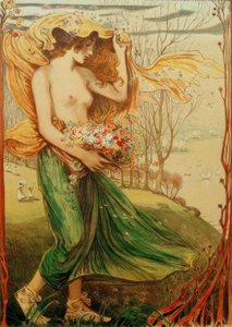 Flora (portrait de fiançailles) - Ludwig von Hofmann