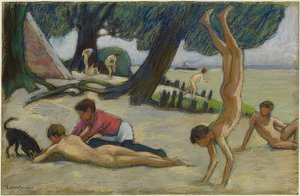 Garçons sur la plage