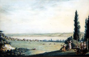 Vue lointaine de la ville de Cospoli - Luigi (after) Mayer