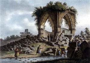 Fontaine des Serpents, Syrie, publié par William Watts - Luigi (after) Mayer