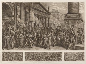 Les cendres de Trajan portées en procession triomphale - Luigi Ademollo